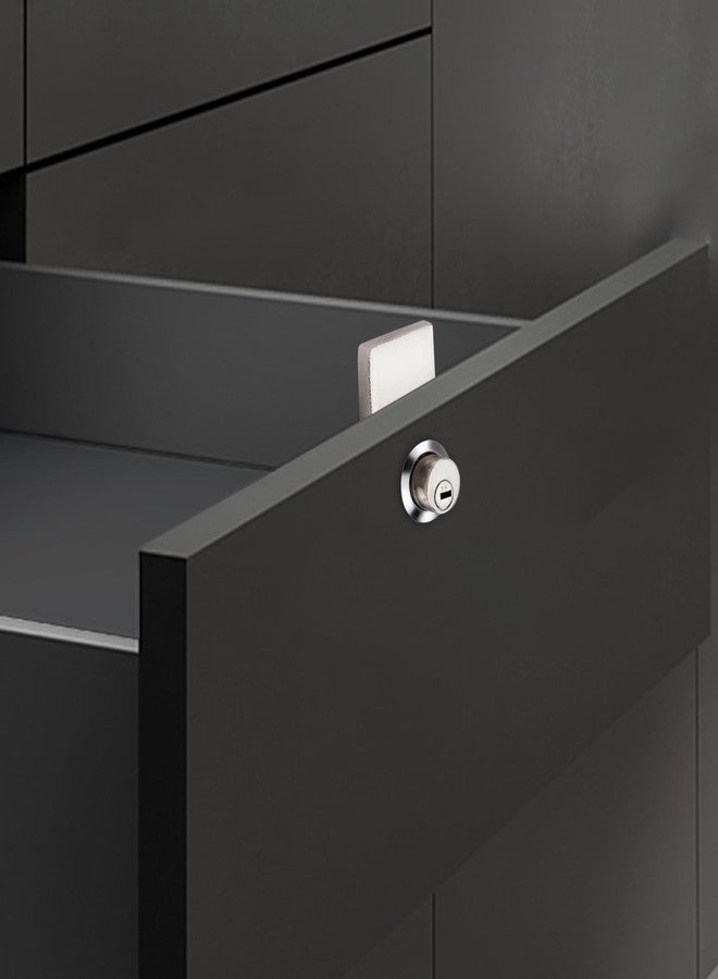 Kunal قفل كونال للأثاث | قفل خزانة متعدد الاستخدامات | مفتاحان | للخزائن والأدراج والدواليب والأثاث الخشبي | لون فضي | مناسب للألواح حتى سمك 25 مم | ضمان 6 أشهر - Image 2